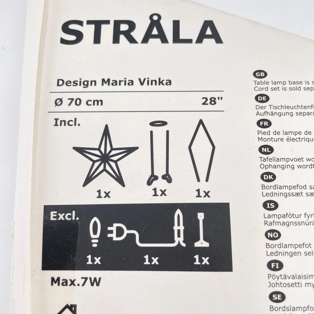 IKEA STRÅLA Star Lamp Shade 28